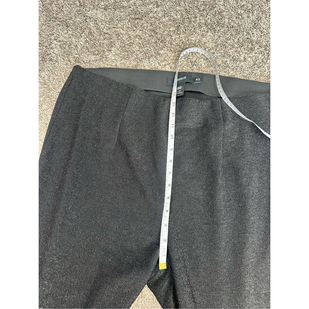 Torrid Flare Metallic Glitter Black Stretch Lurex High Rise Pull-on Pants 3X - Picture 9 of 11